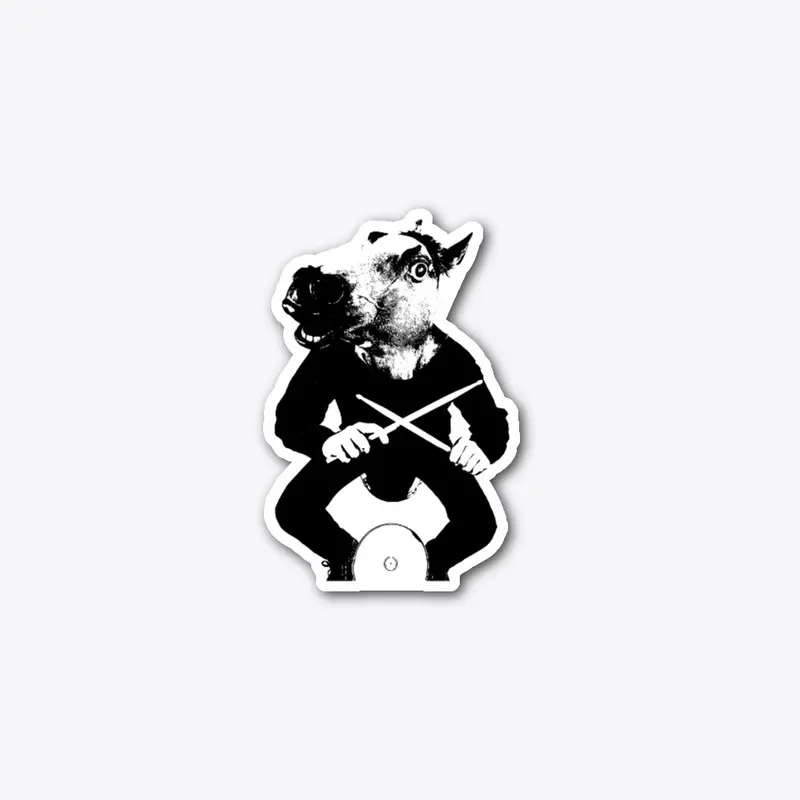 Buckets the Drummer Sticker