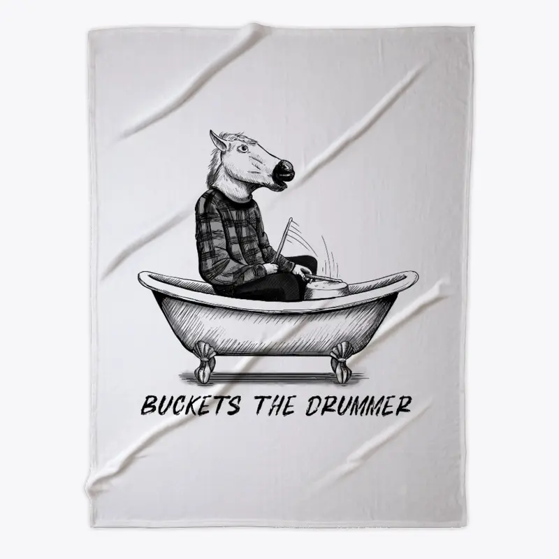 Buckets the Drummer Fleece Blanket