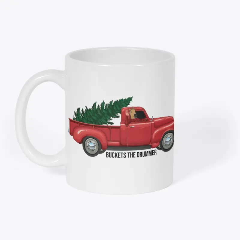 Buckets Red Truck Mug